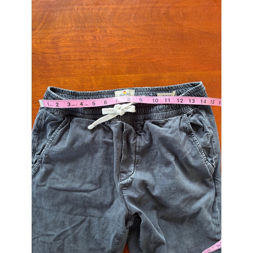 Marine Layer Mens Slim Fit Jogger Pants Charcoal Organic Cotton Blend Small - Picture 5 of 10